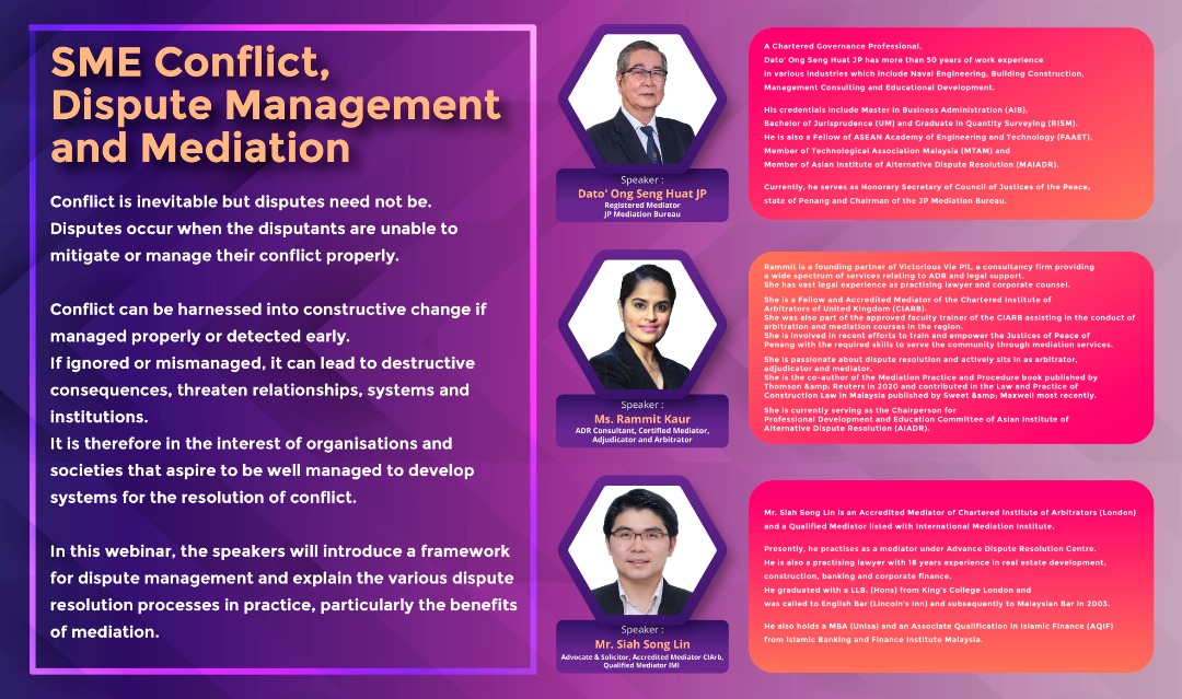 SME Conflict, Dispute Management and Mediation